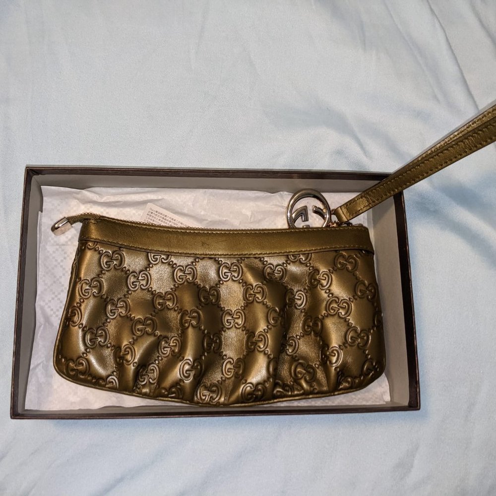 Gucci Leather Wristlet New Britt
